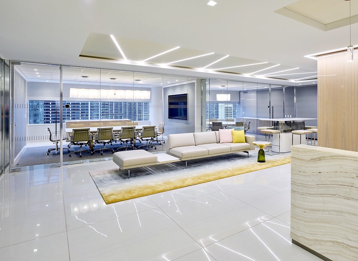 Office Interior in Miami Tower built by Mc Gowan South Florida