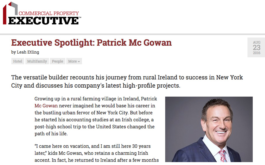 Commercial Property Executive Profile Patrick Mc Gowan